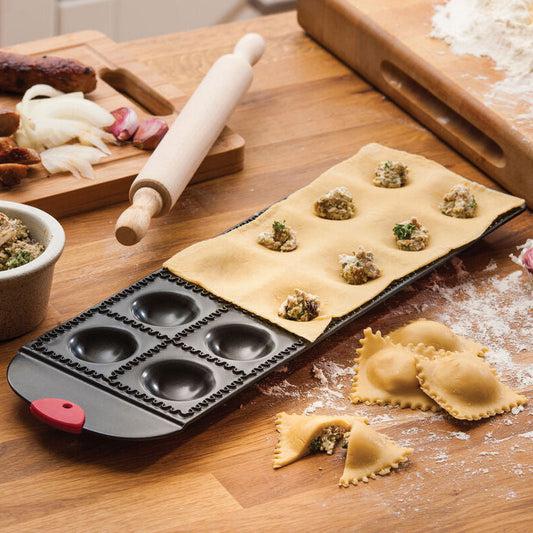 From Scratch Ravioli Tray With Rolling Pin