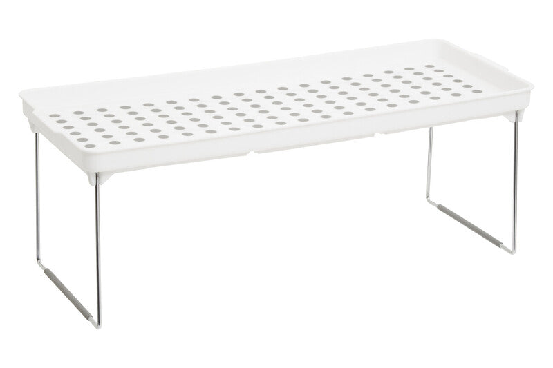 Set of 2 White and Grey Foldable Cabinet Racks | Romm