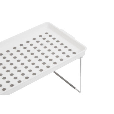 Romm Set Of 2 White And Grey Foldable Cabinet Racks