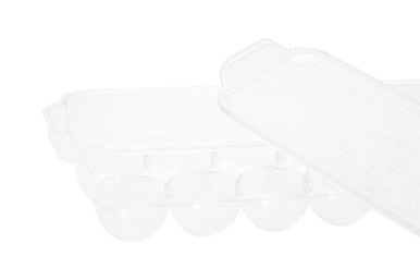 Romm Clear Plastic 14 Egg Storage Tray With Lid