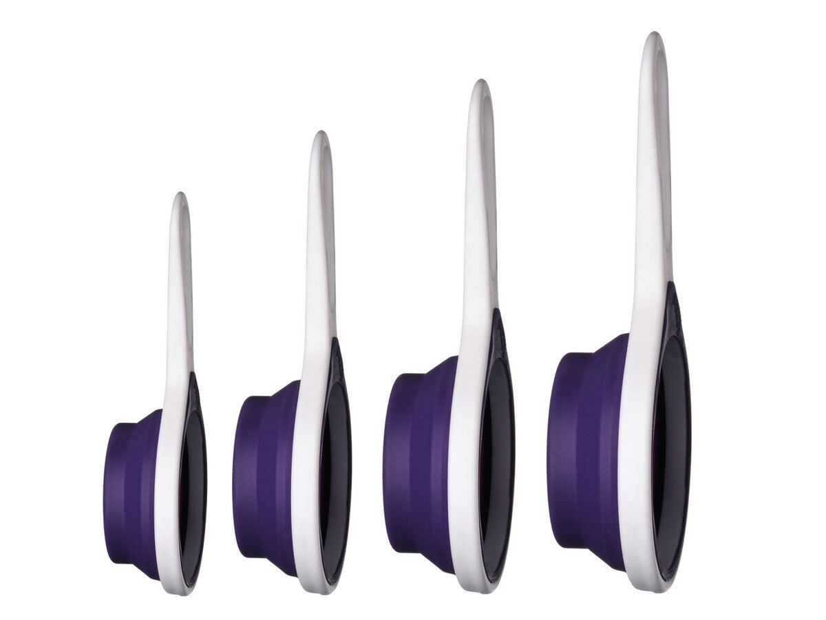 Zing Set Of 4 Collapsible Purple Silicone Measuring Cups