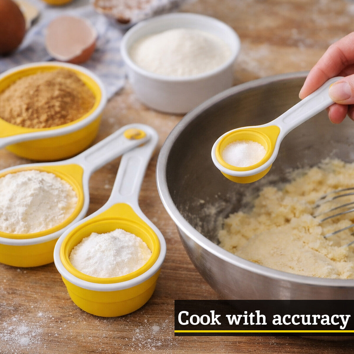 Zing Yellow Collapsible Silicone Measuring Cups