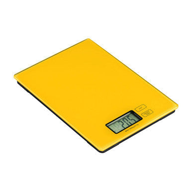 Yellow Glass Rectangular Kitchen Scale | Zing