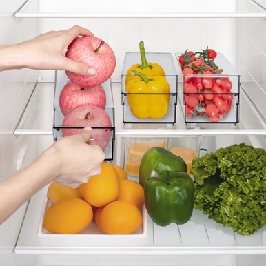 Romm Set Of Two Small Stackable Fridge Storage Trays