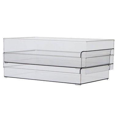 Large Set of Two Fridge Storage Trays | Romm