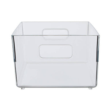 Romm Large Clear Plastic Fridge Bin With Handles
