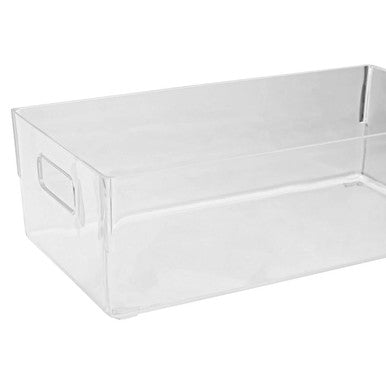 Romm Large Clear Plastic Fridge Bin With Handles