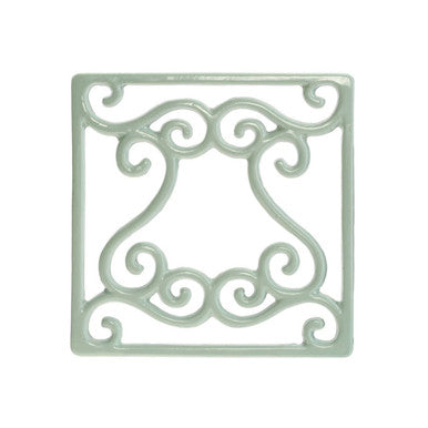 Pale Blue Cast Iron Trivet
