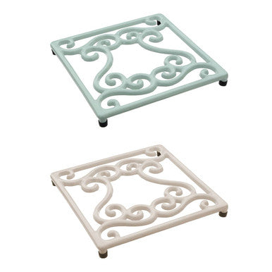 Pale Blue Cast Iron Trivet