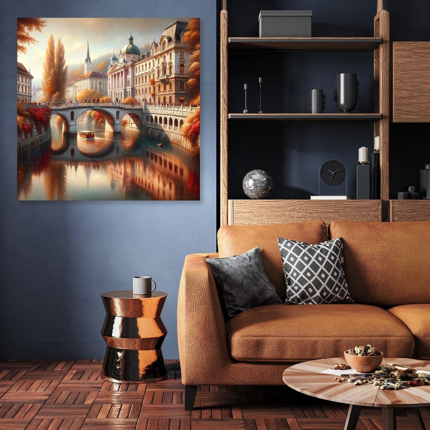 Autumn at Triple Bridge Canvas