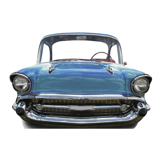 SC088 Blue Car Driving Stand In  Cardboard Cut Out Height 105cm