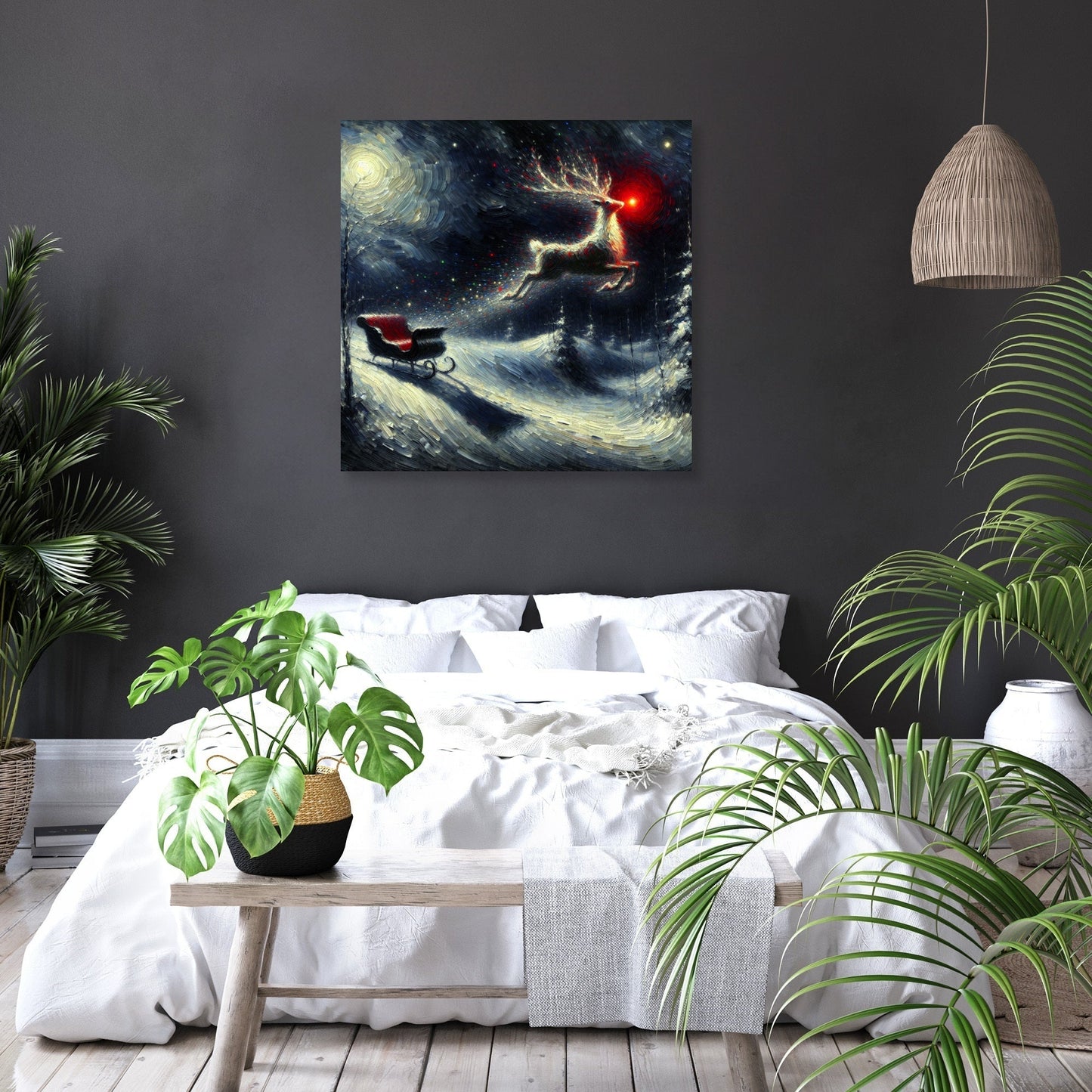 Stardust Christmas Night Canvas