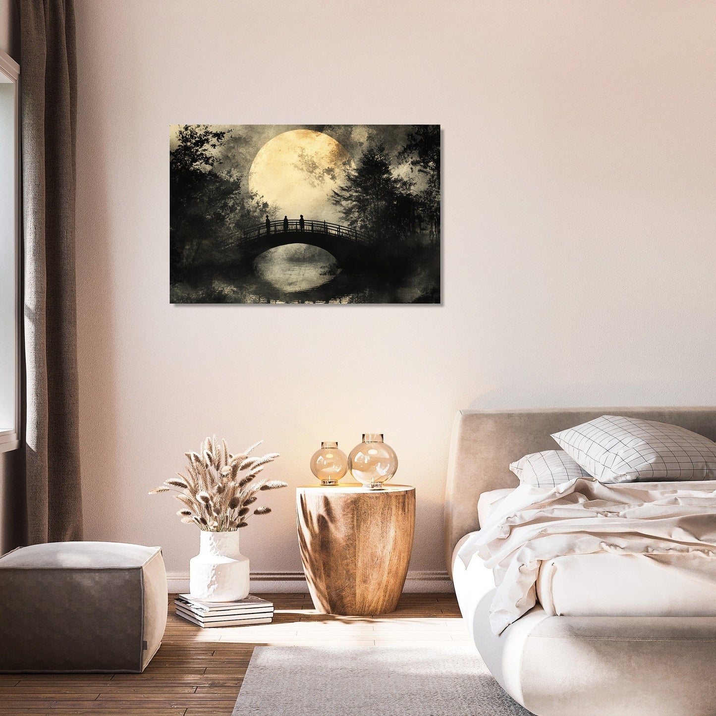 Moonlit Bridge Canvas