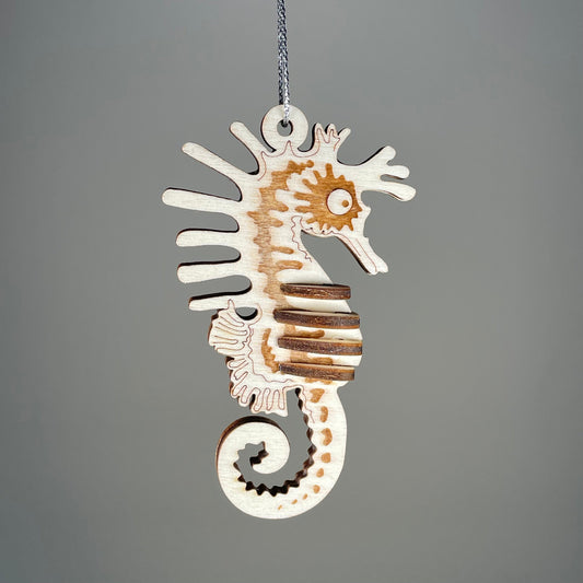 Seahorse Bauble - Handmade Ornament by Curious Rabbit ®