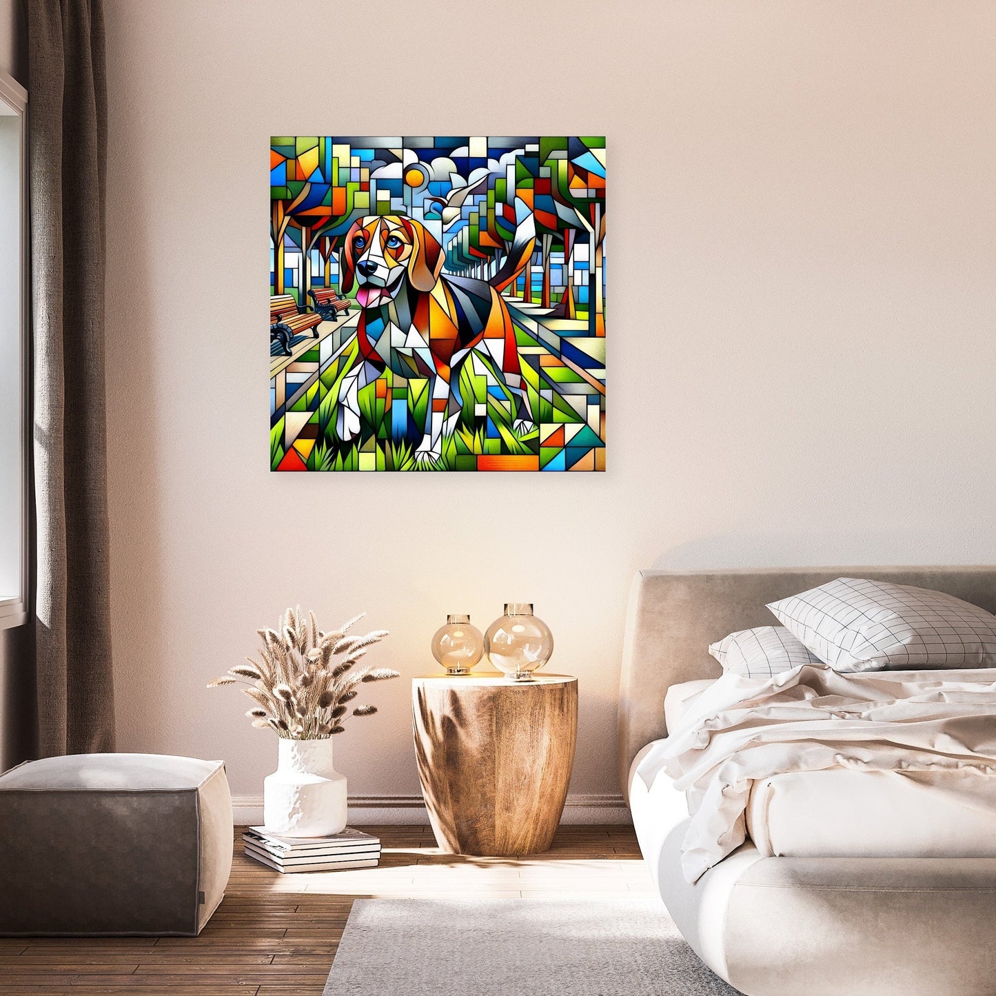 Cubist Canine Canvas