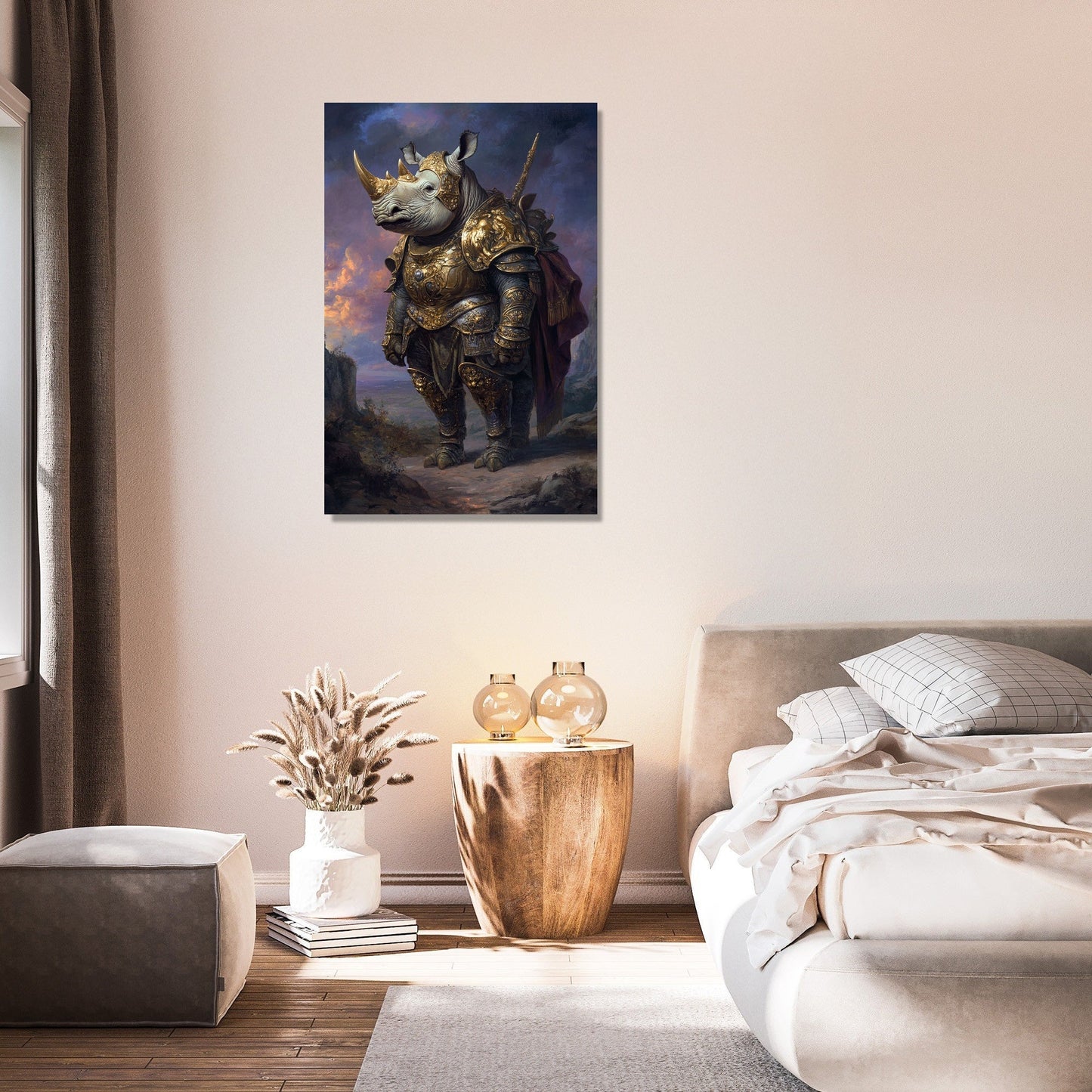 Twilight Majesty Rhino Canvas