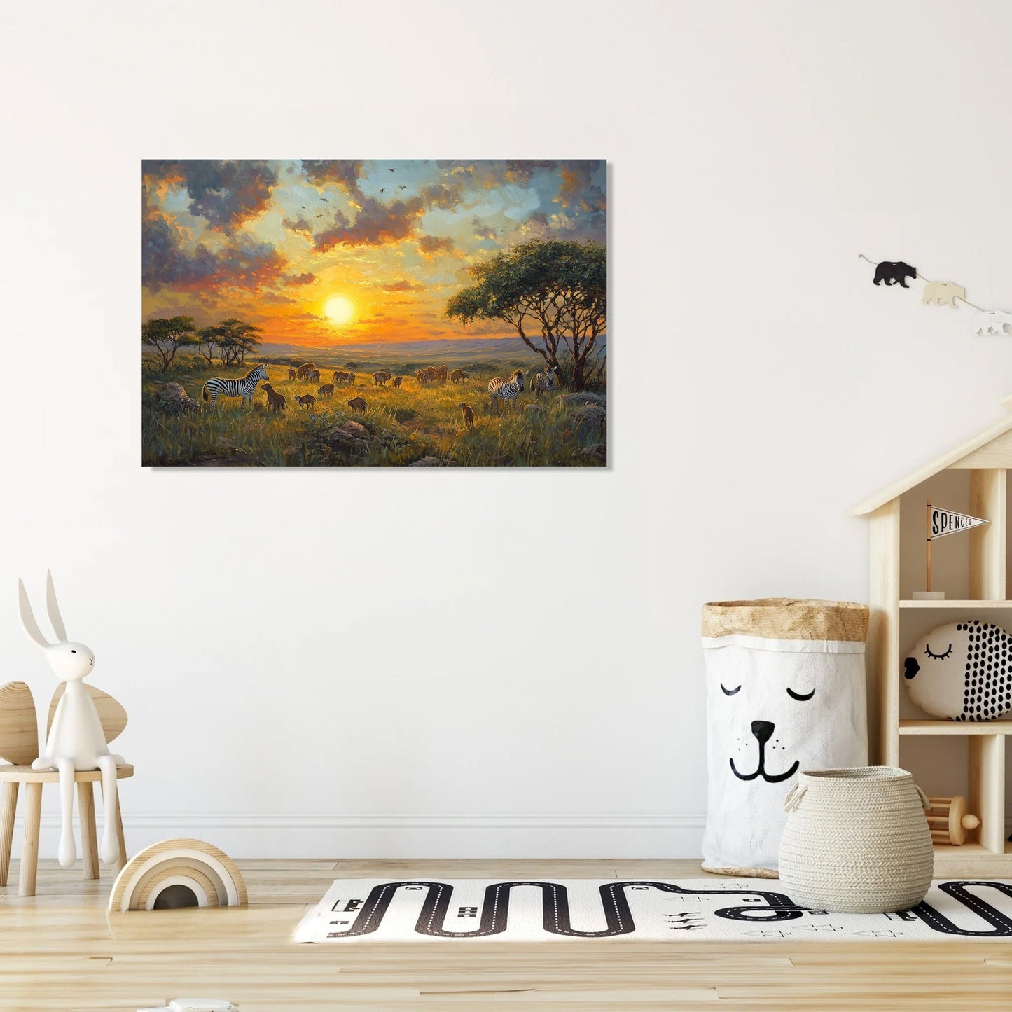 Safari Sunset Canvas