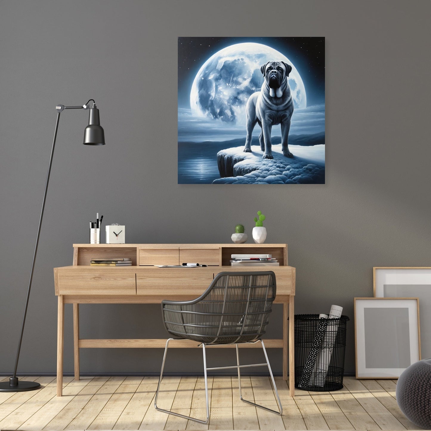 Moonlit Vigil Bullmastiff Canvas