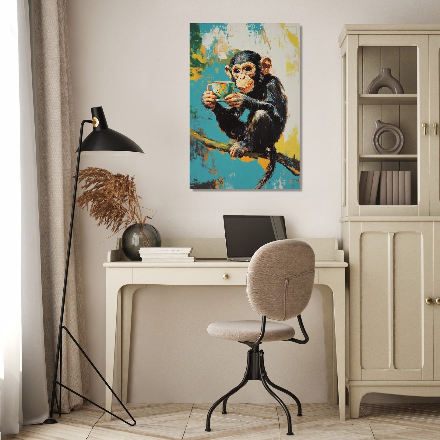 Morning Brew Monkey Canvas