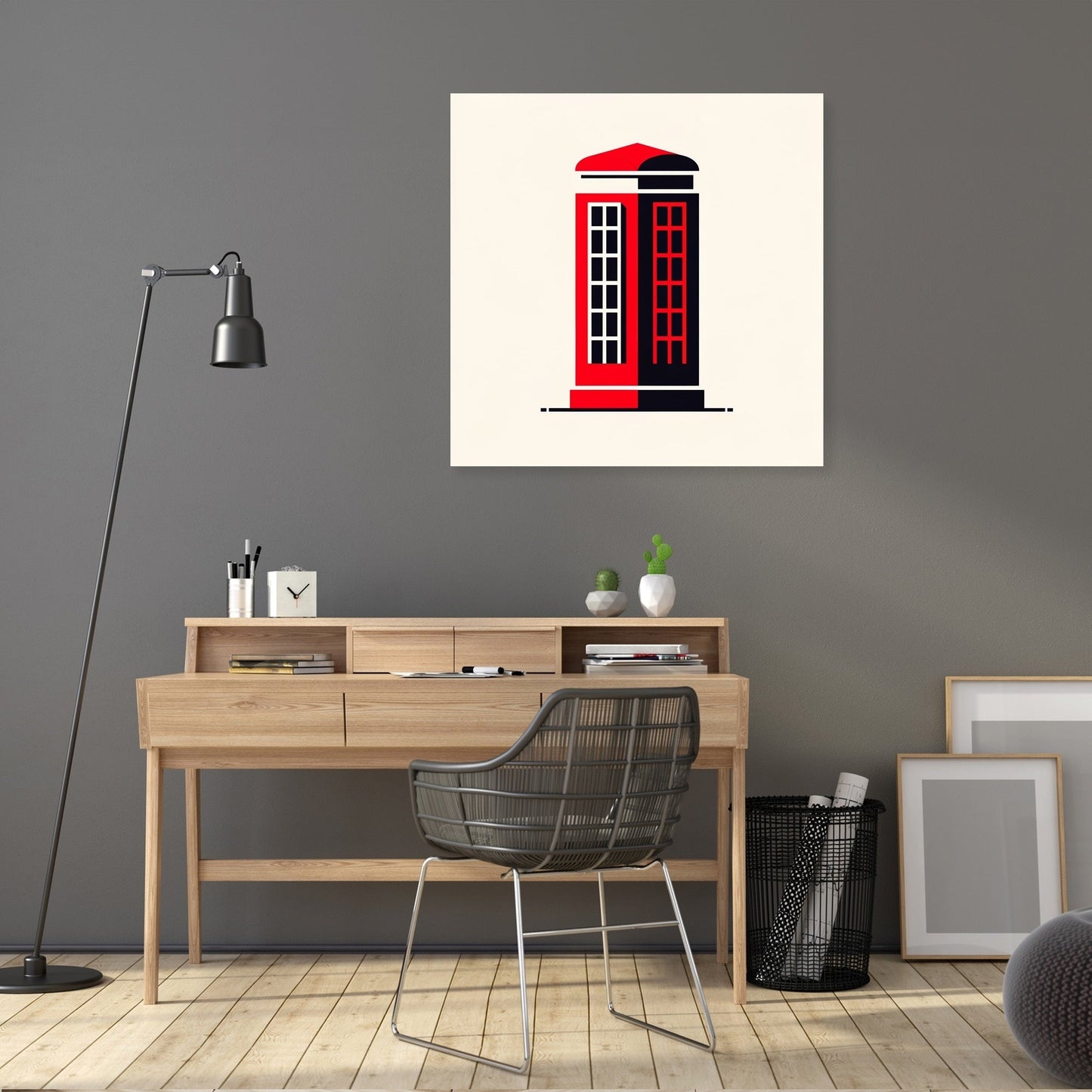 Modern Contrast London Call Canvas
