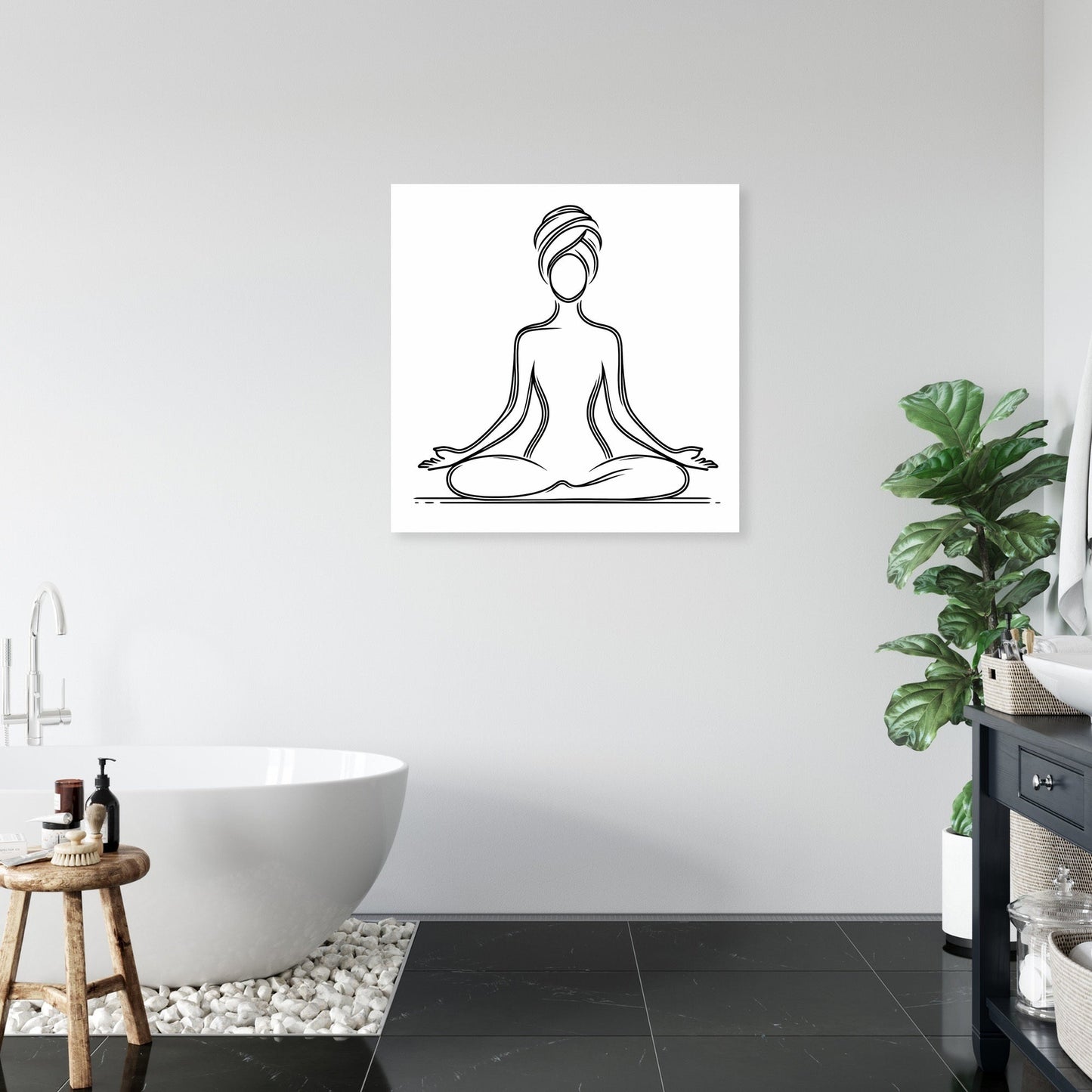 Yoga Serenity Silhouette Canvas
