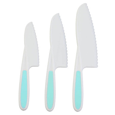 Set Of 3 Dessert Or Salad Knives In Pastel Green | Zing