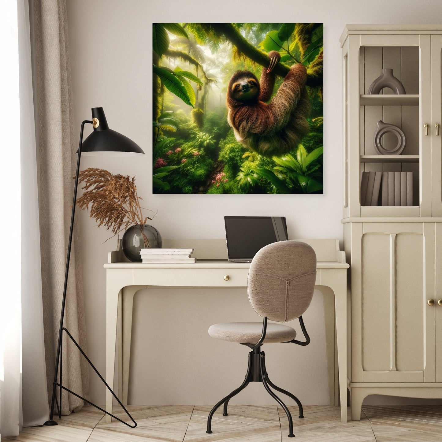 Tropical Sloth Canvas