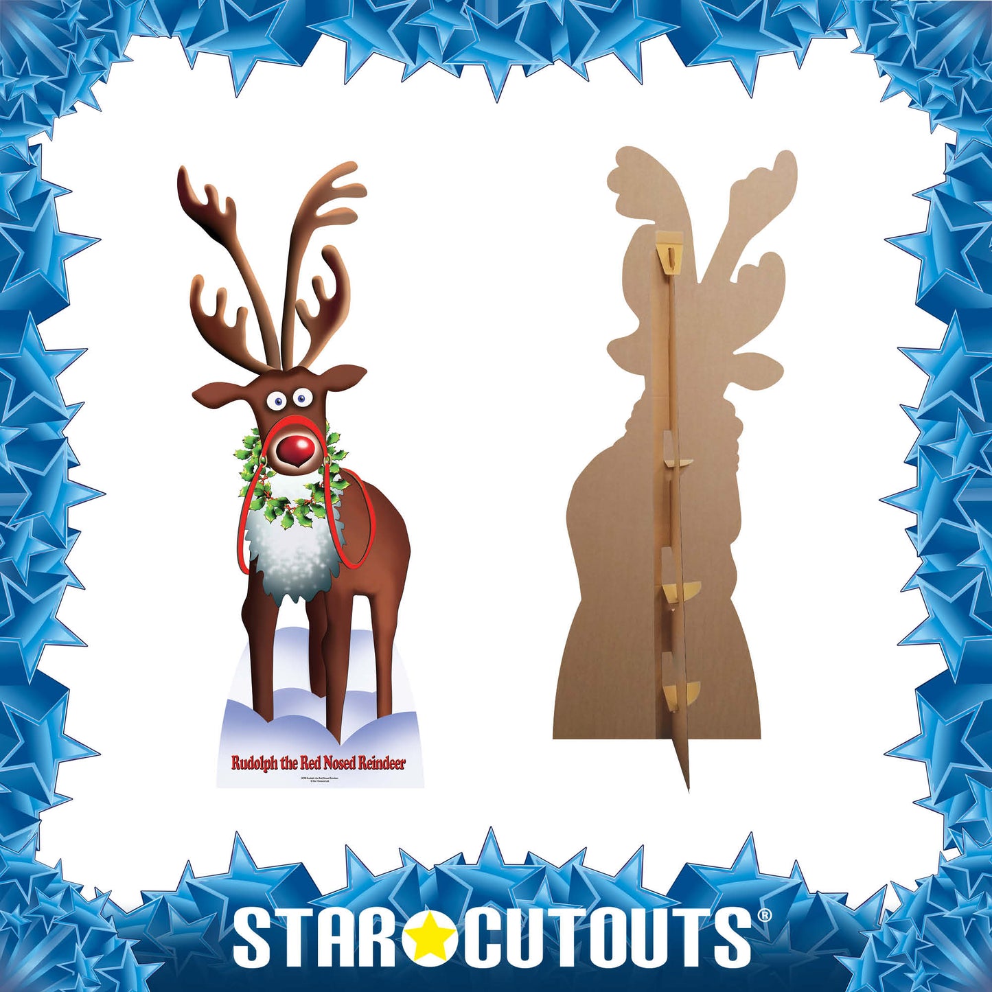 SC090 Rudolph the Red Nosed Reindeer Cardboard Cut Out Height 183cm
