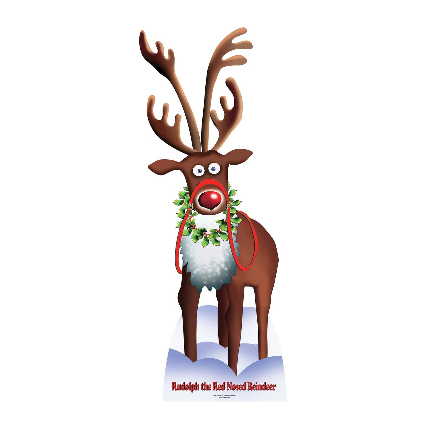SC090 Rudolph the Red Nosed Reindeer Cardboard Cut Out Height 183cm