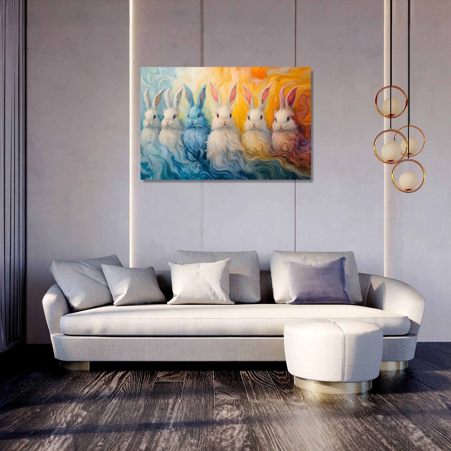 Fluffy Bunnies Harmony Canvas