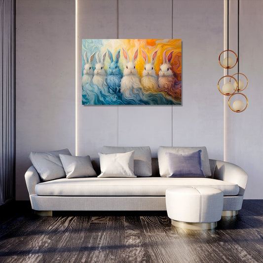Fluffy Bunnies Harmony Canvas