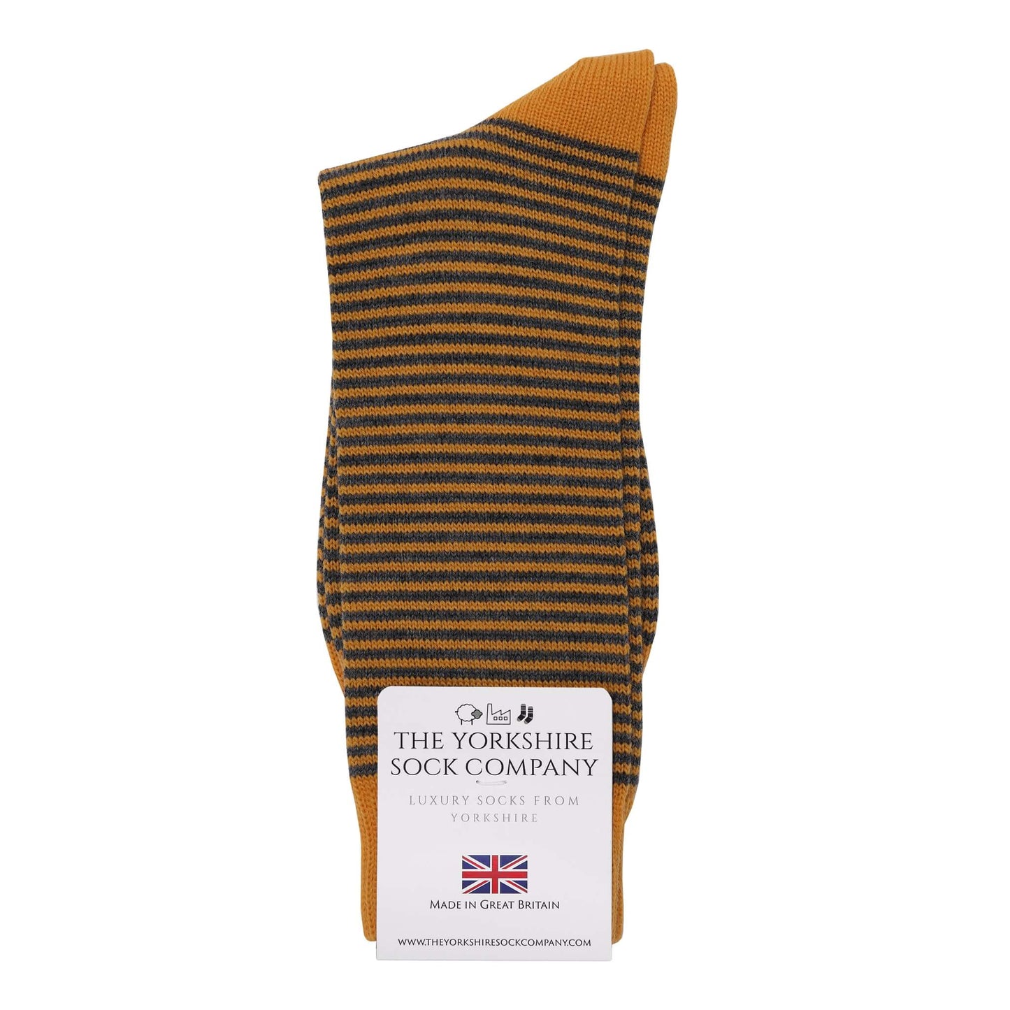 Harewood Fine Stripe Luxury Merino Everyday Socks - 6 Pair Bundle