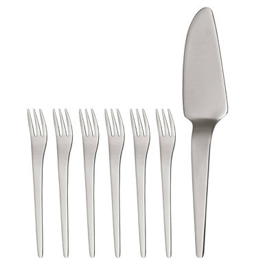 Curve Stainless Steel Cake Server and Forks Set | Cake Serving Set