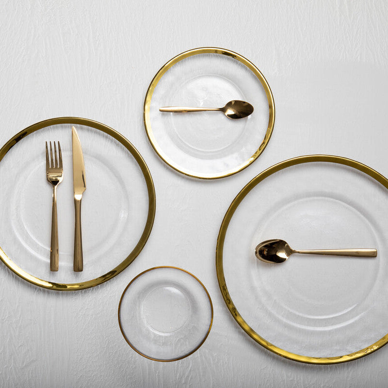 Avie Glow 16 Piece Gold Cutlery Set