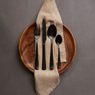 Avie 16 Piece Onyx Cutlery Set