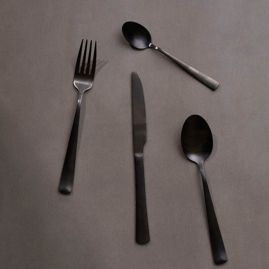 Avie 16 Piece Onyx Cutlery Set