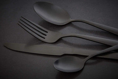 Avie 16 Piece Onyx Cutlery Set