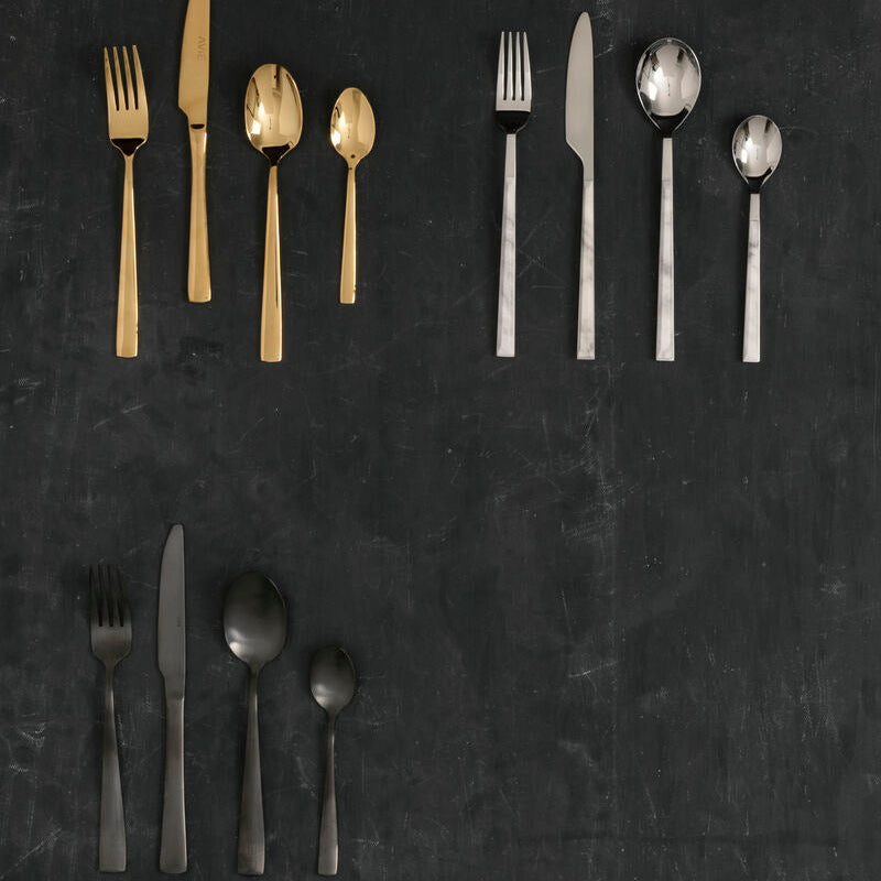 Avie 16 Piece White Faux Marble Cutlery Set