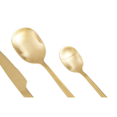 Avie 16 Piece Gold Finish Cutlery Set