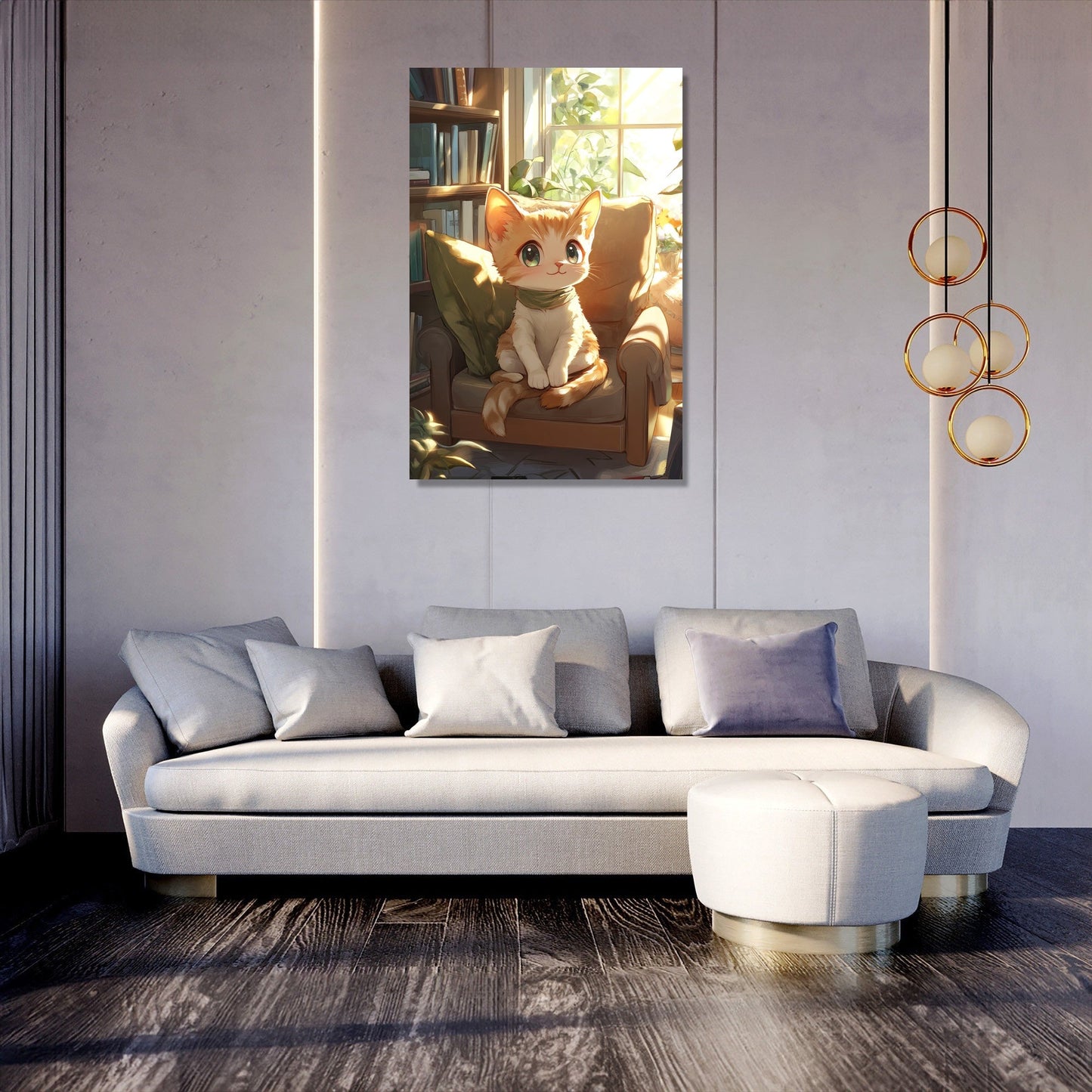 Whiskered Serenity Canvas
