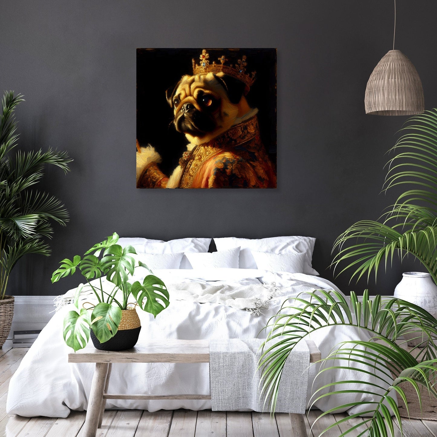 Regal Pug Majesty Canvas