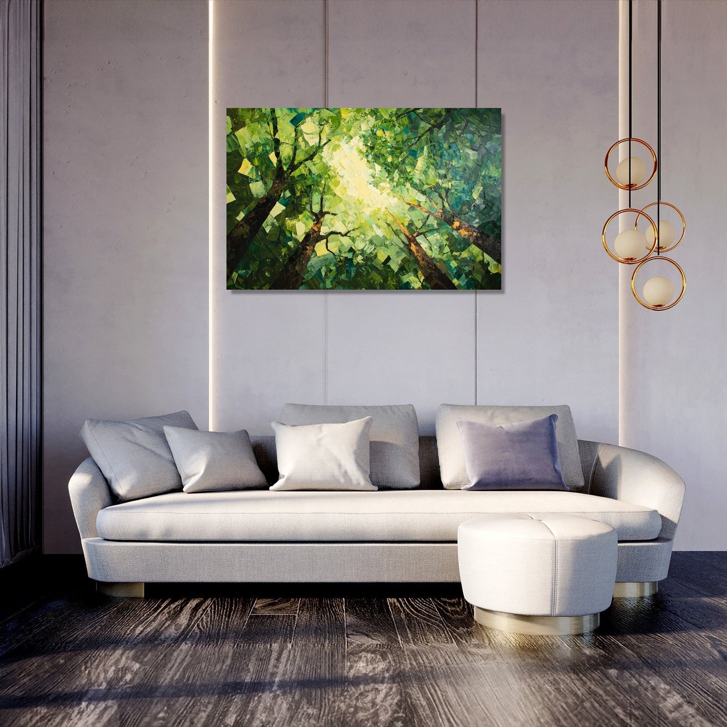 Polygonal Canopy Chaos Canvas