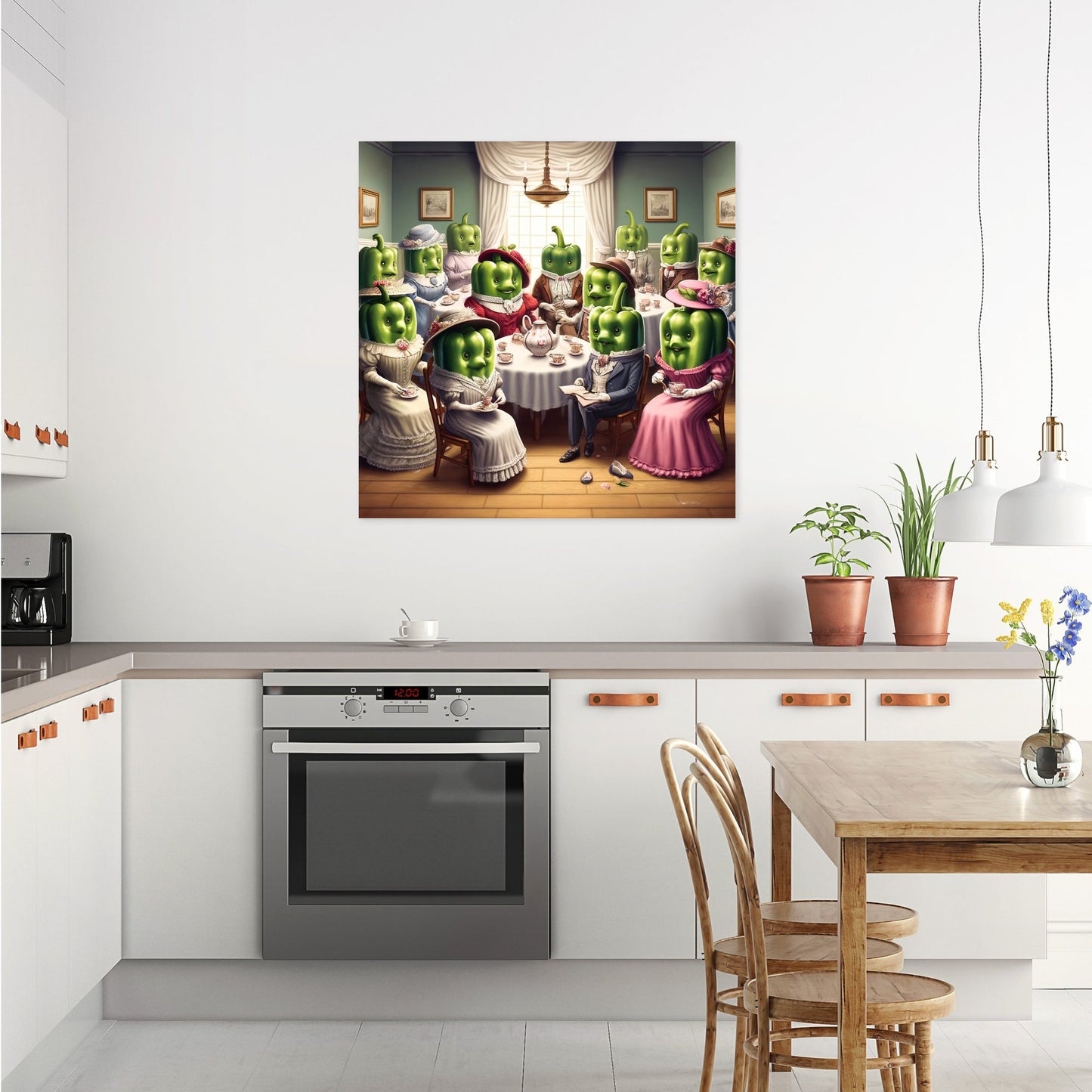 Victorian Pepper Tea Party Canvas