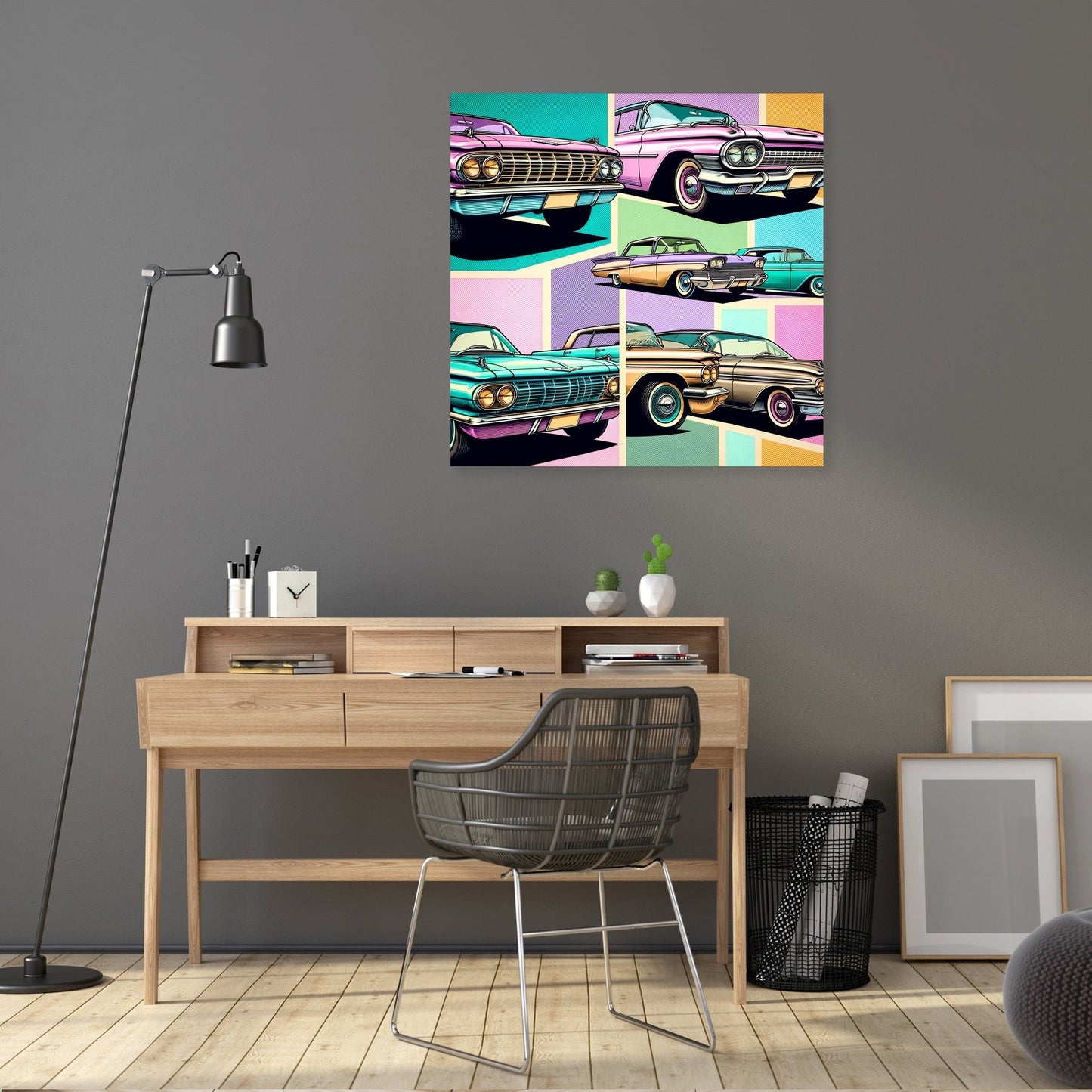 Pastel Pop Motors Canvas