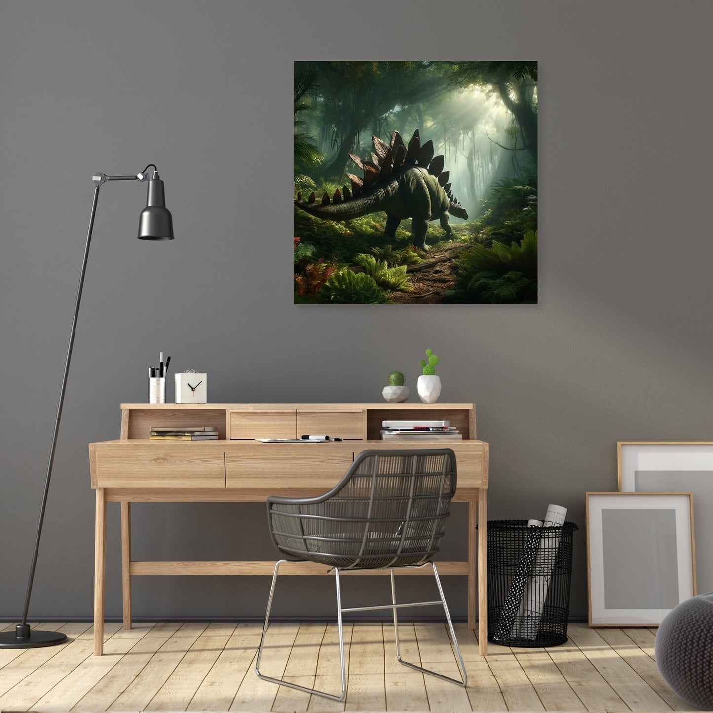 Forest Wanderer Stegosaurus Canvas