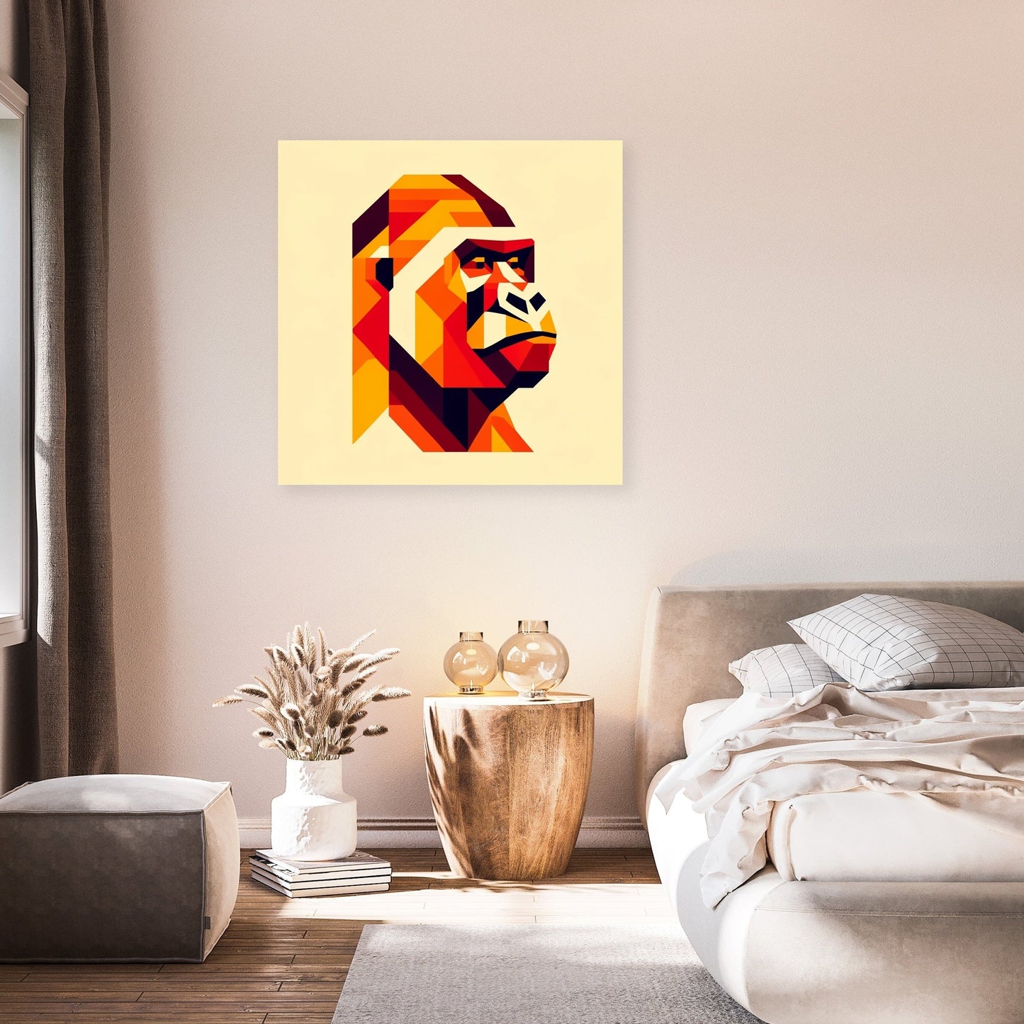 Geometric Gorilla Canvas