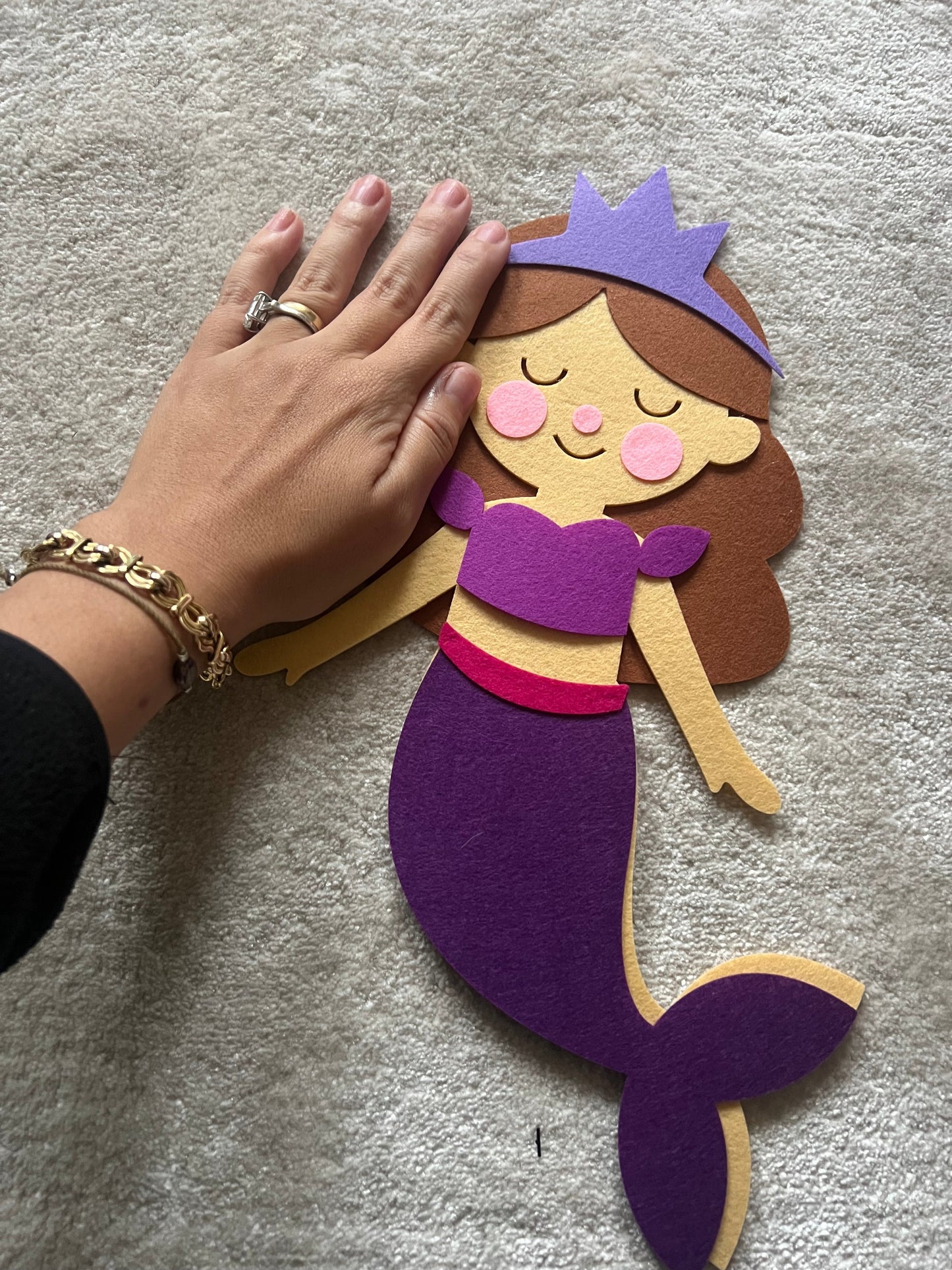 Back in stock: Paste The Mermaid Felt Play Board-Magical Dress up activity for girls