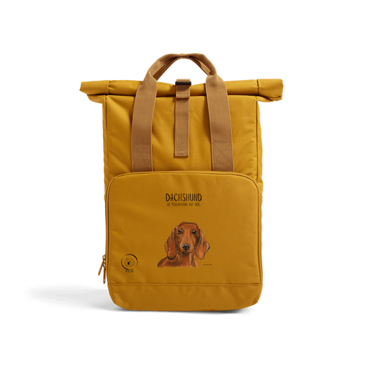 Dachshund Roll-Top Backpack – Small Dog, Big Adventure!