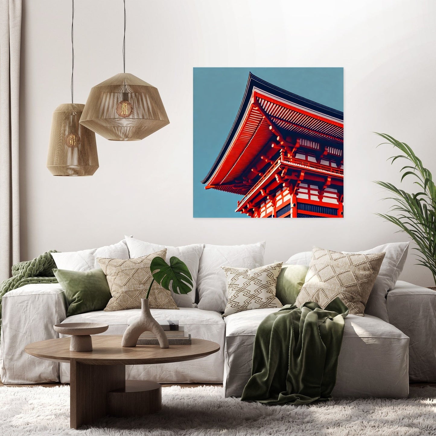 Close-Up Red Temple Canvas