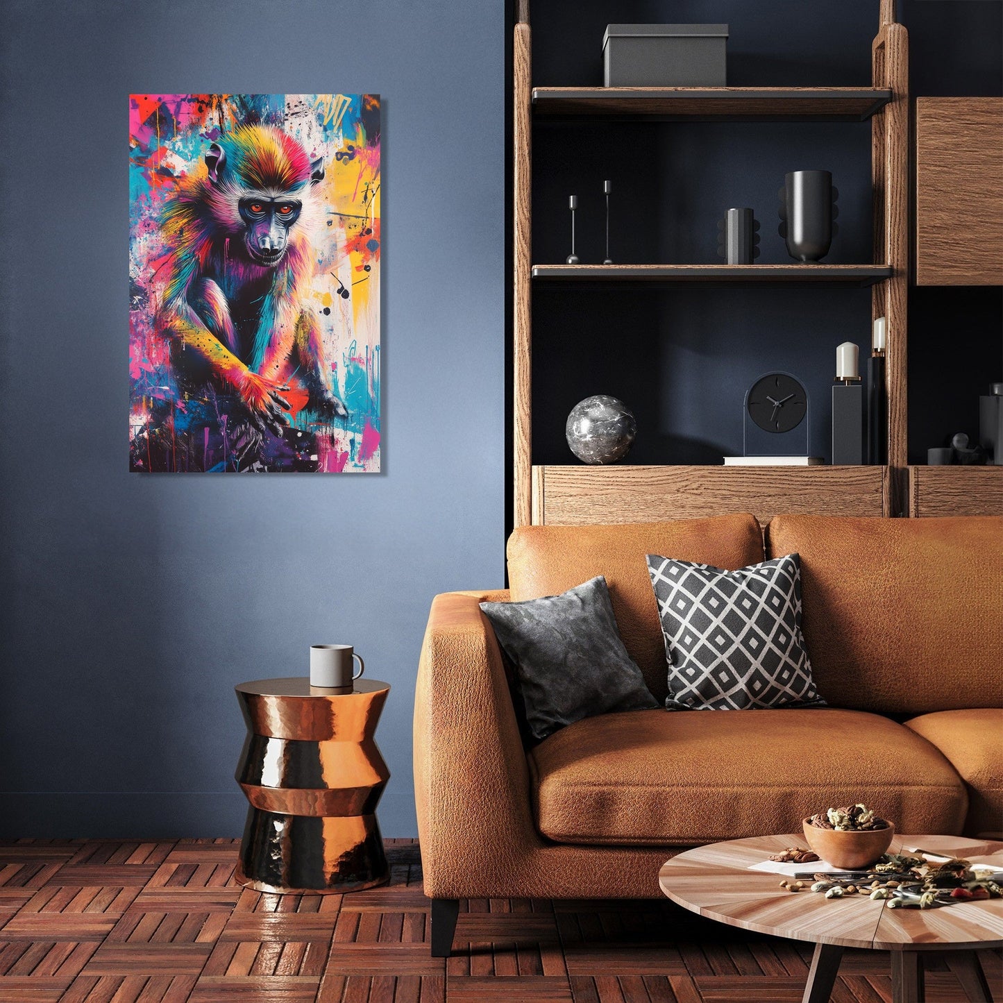 Rainbow Baboons Canvas